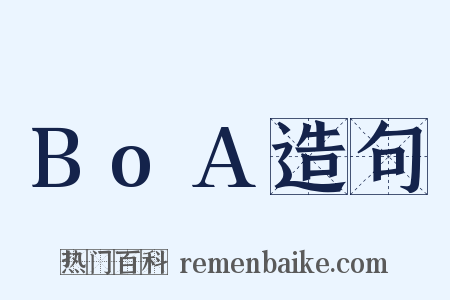 BoA造句是什么意思的图片